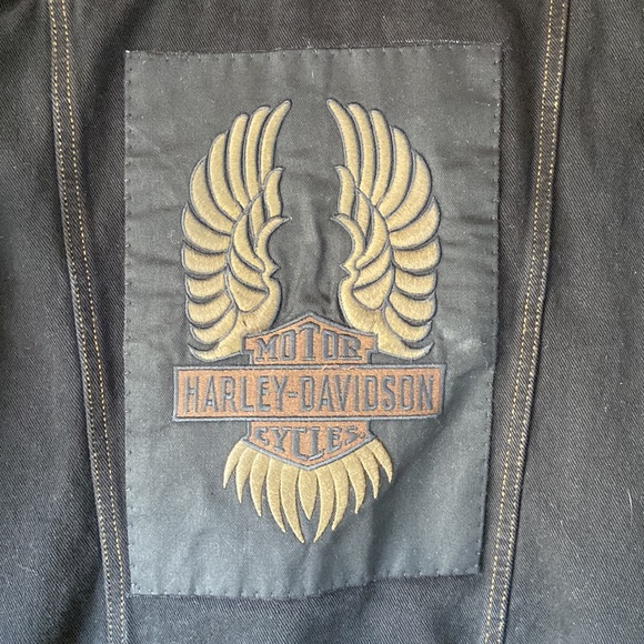Original Harley Davidson Emblem Jean Jacket - Picture 5 of 6